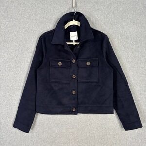 Avec Les Filles Cropped Jacket Medium Shacket Boxy Soft Quiet Luxury Minimal